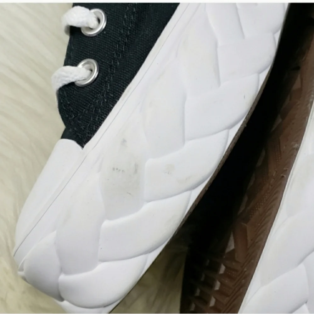 Converse Black and White Platform Low Top Sneakers